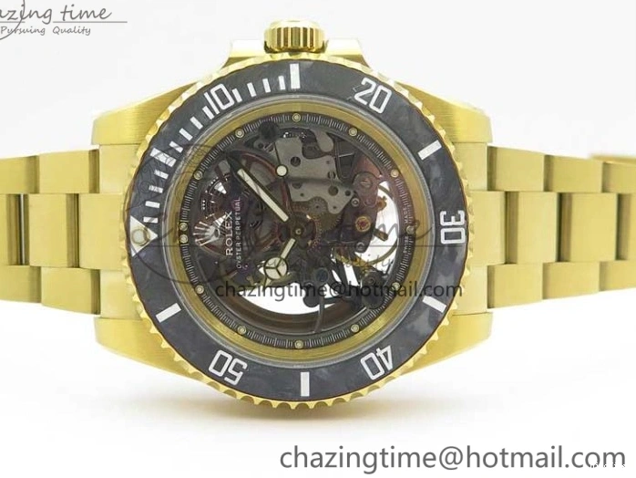 MiroTime 0214 Popular Andrea Pirlo Project Skeleton Submariner YG VRF Best Edition on YG Bracelet SA 2981
